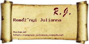 Reményi Julianna névjegykártya